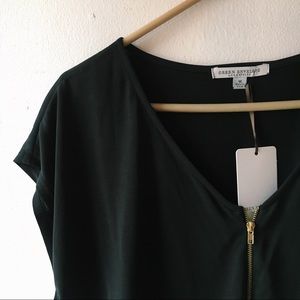 Dark Grey (brand new) Green Envelope Zip Tee